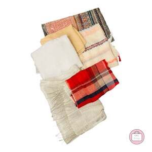 Lot of 6 Assorted Scarves Wrap Around and Infinity Style